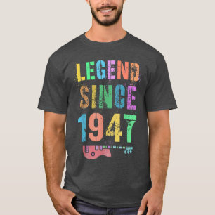 Camiseta LEGEND desde 1947 Impresionante Rockstar 75º cumpl