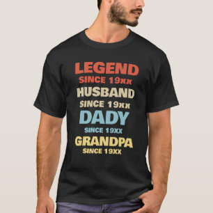 Camiseta Legend Desde 1965 Marido Papá Abuelo