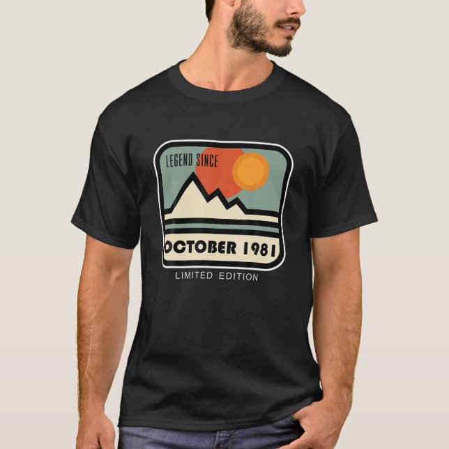 CAMISETA LEGEND DESDE OCTUBRE DE 1981 - 40º CUMPLEAÑOS GAST (Anverso)