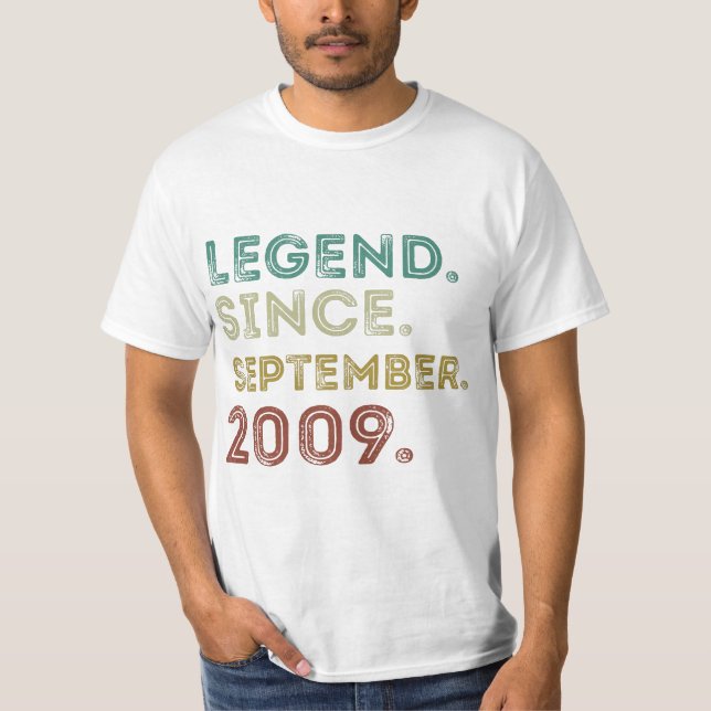 Camiseta LEGEND DESDE SEPTIEMBRE DE 2009-12º cumpleaños 12  (Anverso)