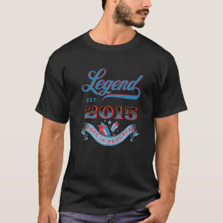 Camiseta Legend Est 2015 Trabajo en curso Cumpleaños