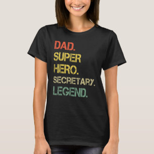 Camiseta Legend Fathe, Secretaria de Héroe de Héroe de Mens