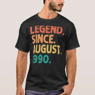 Camiseta Legend From August 1990 Hombres Birthday Vintag