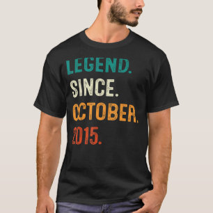 Camiseta Legend From Octubre 2015 7th Birthday Gift 7 Year