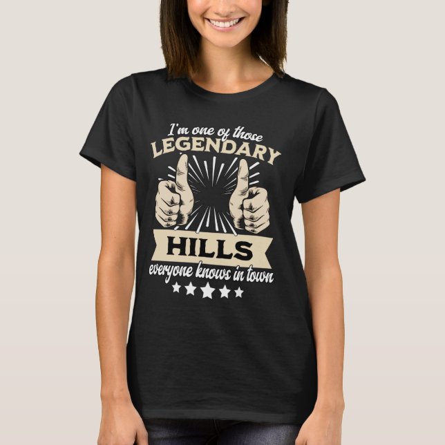 Camiseta Legend Hill Apellido Hill Apellido (Anverso)