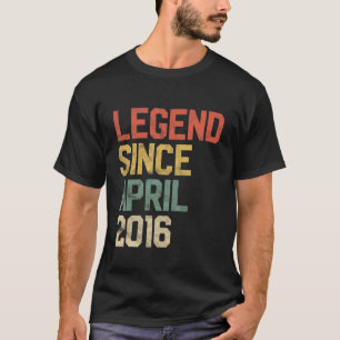 Camiseta Legend Infantil Desde Abril De 2016 5º Cumpleaños 