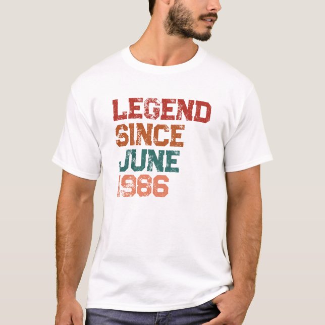 Camiseta Legend personalizada cumpleaños 40 (Anverso)