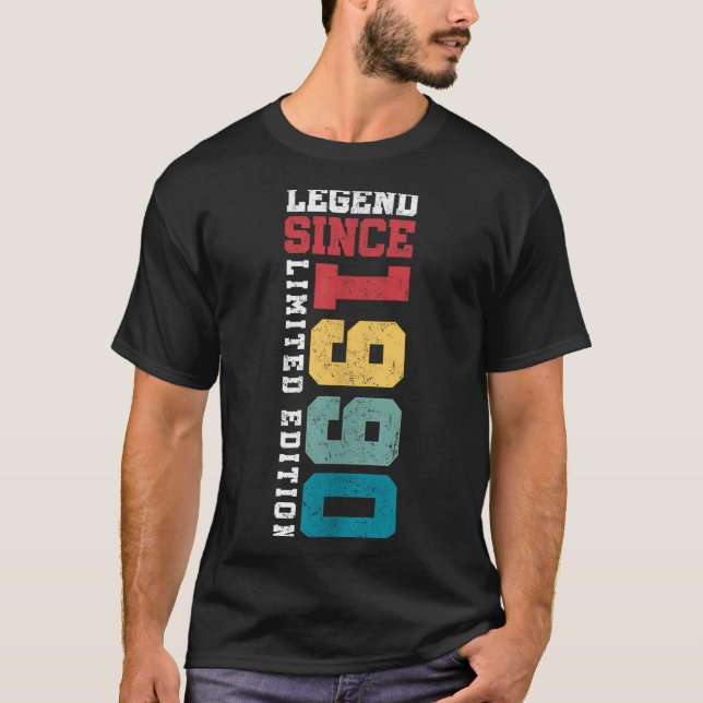 Camiseta Legend Since 1990 Limited Edition 35 Year Old 35th (Anverso)