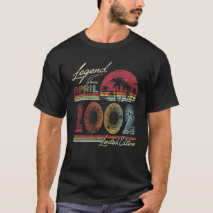 Camiseta Legend Since April 2002 20 Years Old 20Th Birthday