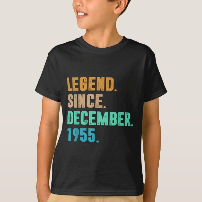 Camiseta Legend Since December 1955 Birth Of Birthday 1955  (Anverso)