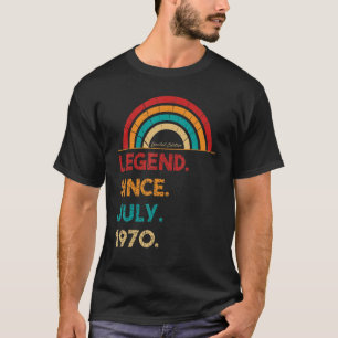 Camiseta Legend Since July 1970 52nd Birthday Retro Born I
