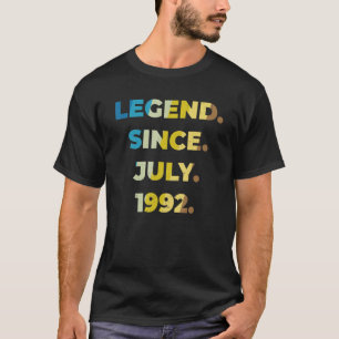 Camiseta Legend Since July 1992 30th Birthday Retro 30 Year
