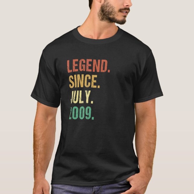 Camiseta Legend Since July 2009 13th Birthday 13 Year Old (Anverso)