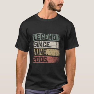 Camiseta Legend Since June 2006 17Th 17 Yrs Old