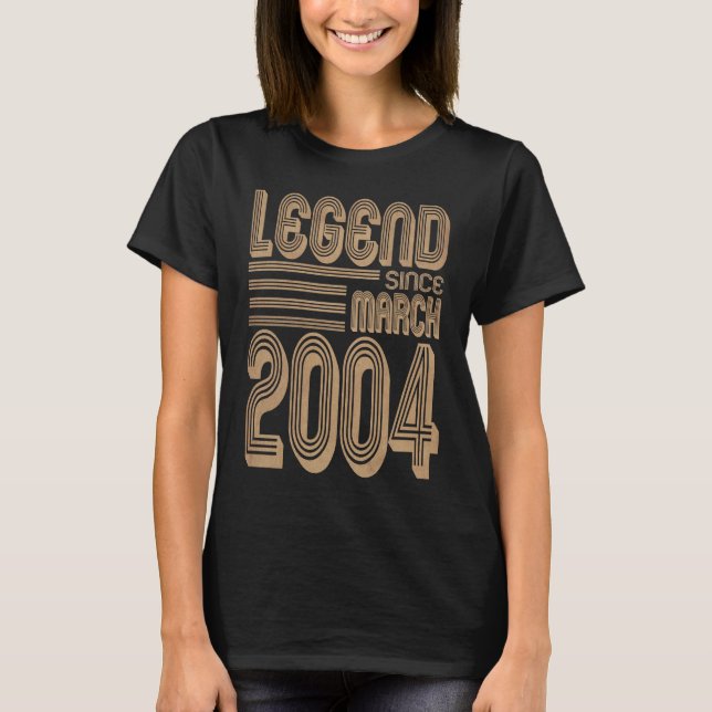 Camiseta Legend since March 2004 18th anniversary (Anverso)