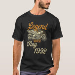 Camiseta Legend Since May 1992 Age 30Th Birthday Motorcycle<br><div class="desc">Legend Since May 1992 Age 30th Birthday Motorcycle</div>