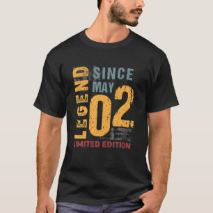 Camiseta Legend Since May 2002 Gift For 20 Years Old 20Th B