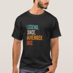 Camiseta Legend Since November 1952 70th Birthday<br><div class="desc">Legend Since November 1952 70th Birthday.</div>