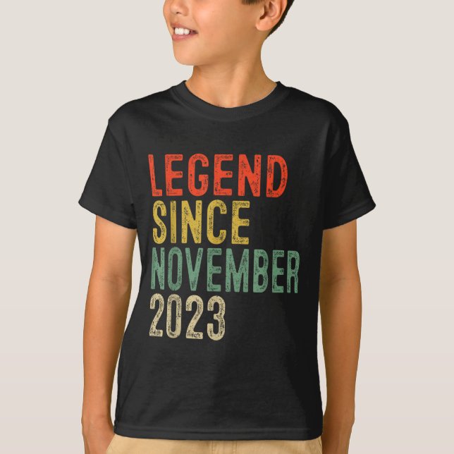 Camiseta Legend Since November 2023 2nd Birthday 2 Year Old (Anverso)