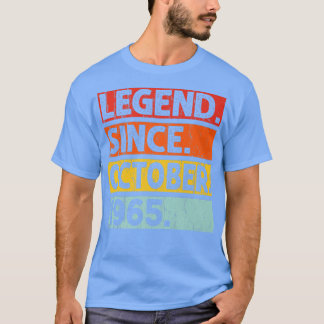 Camiseta Legend Since October 1965 57th Birthday 57 Years O