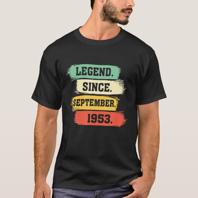 Camiseta Legend Since September 1953 – Happy Birthday (Anverso)