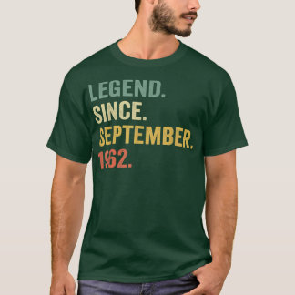 Camiseta Legend Since September 1962 60th Bday Gift 60 Year