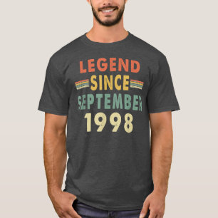 Camiseta Legend Since September 199824th Birthday 
