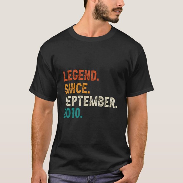 Camiseta Legend Since September 2010 13Th 13 (Anverso)