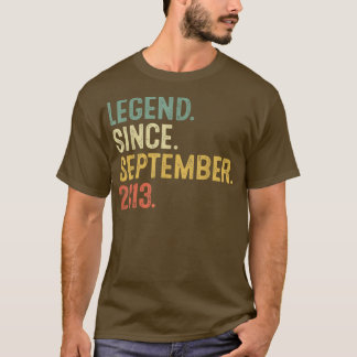 Camiseta Legend Since September 2013 9th Birthday Gift 9 Ye