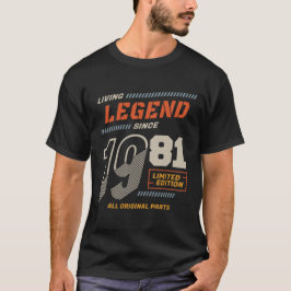 Camiseta Legend Vintage From 1981 Limited Edition