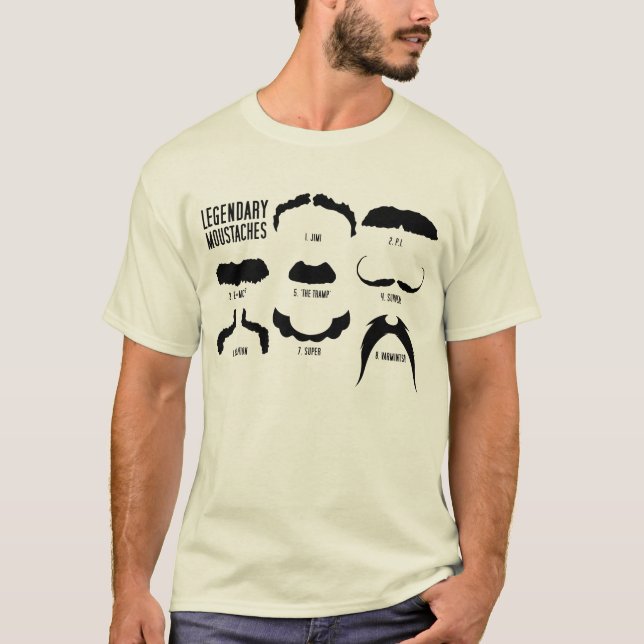 Camiseta legendaria del bigote (Anverso)