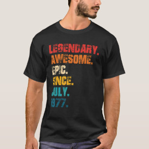 Camiseta Legendaria e impresionante épica desde julio de 19