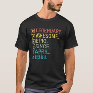 Camiseta Legendaria Epopeya Asombrosa Desde Abril De 1981