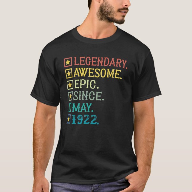 Camiseta Legendaria epopeya asombrosa desde mayo de 1922 (Anverso)