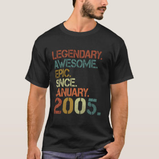 Camiseta Legendaria Ilustrante Épica Desde Enero De 2005 18