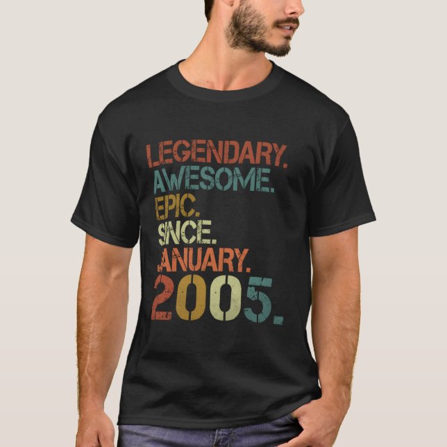Camiseta Legendaria Ilustrante Épica Desde Enero De 2005 18 (Anverso)
