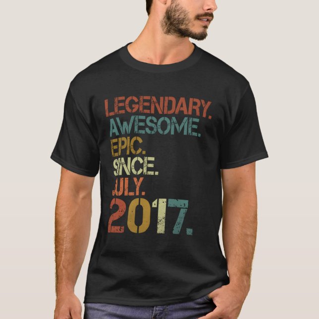 Camiseta Legendaria Impresionante Épica Desde Julio De 2017 (Anverso)