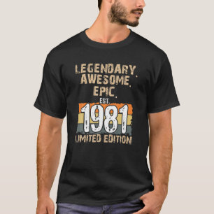 Camiseta Legendaria Impresionante Épica Est.1981 40ª Vinta 