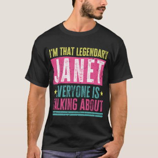 Camiseta Legendaria Nombra A Janet Cita Graciosa Para Janet