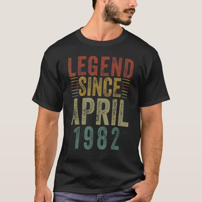 Camiseta Legendario Abril de 1982 40º cumpleaños (Anverso)