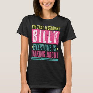 Camiseta Legendario Billy Primer Nombre Cita Graciosa Para