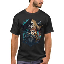 Legendario Capitán Pirata – Cráneo y Barco Vintage