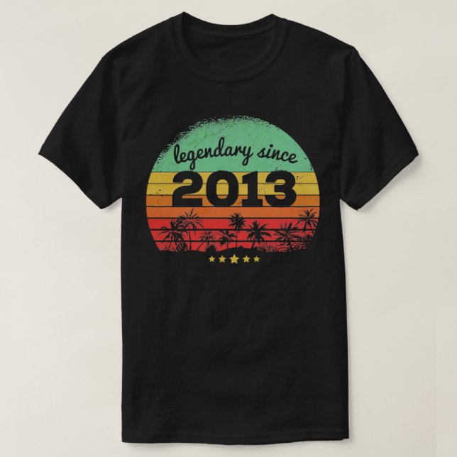 Camiseta Legendario de 10 años desde 2013 10º cumpleaños1 (Diseño del anverso)
