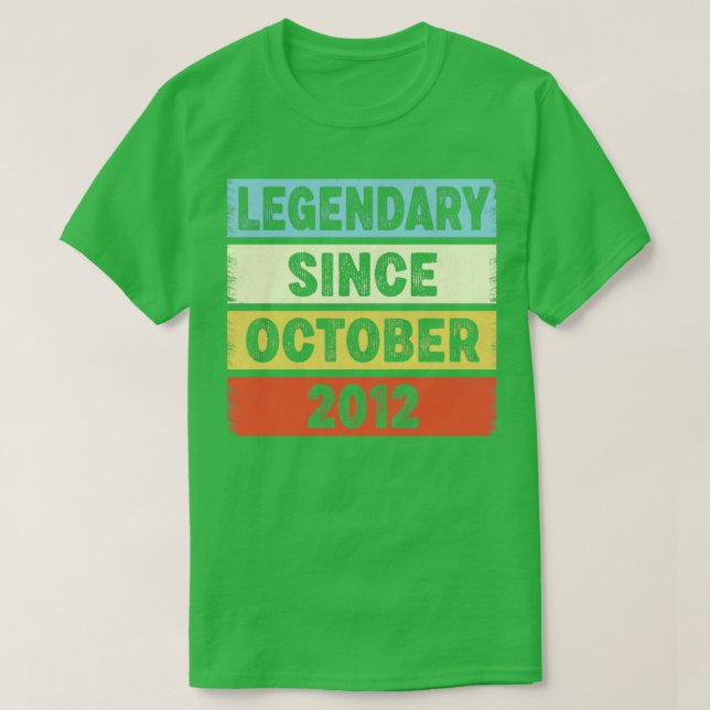 Camiseta Legendario de 10 años desde octubre de 2012 10th B (Diseño del anverso)