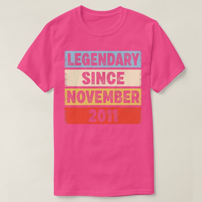 Camiseta Legendario de 11 años desde noviembre de 2011 11th (Diseño del anverso)