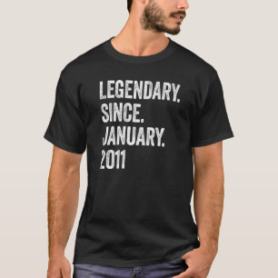 Camiseta Legendario de 12 años desde enero de 2011 12th Bir