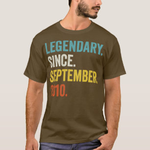 Camiseta Legendario de 12 años desde septiembre de 2010 12t