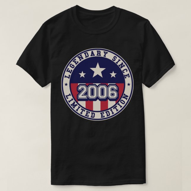 Camiseta Legendario de 17 años desde 2006 17º cumpleaños (Diseño del anverso)