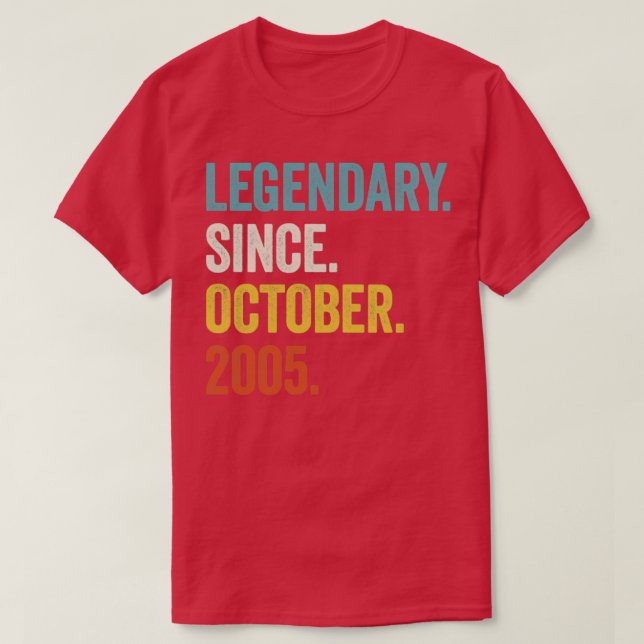 Camiseta Legendario de 17 años desde octubre de 2005 17th B (Diseño del anverso)
