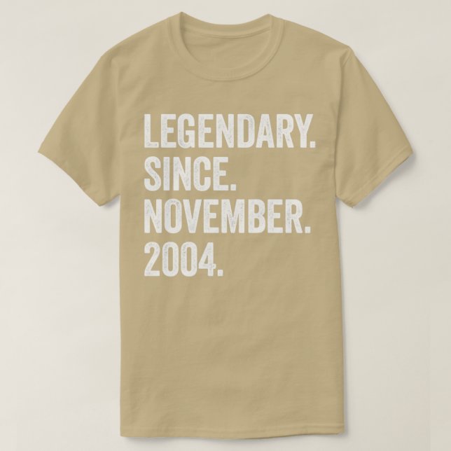 Camiseta Legendario de 18 años desde noviembre de 2004 18th (Diseño del anverso)